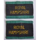 1st Battalion Royal Hampshire Regiment A Company Slip-On Shoulder Titles