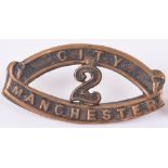 WW1 Manchester Pals 2nd City of Manchester Shoulder Title