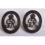 George V Corps of Military Accountants Officers Collar Badges