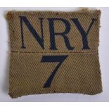 WW2 Home Guard Cloth District Formation Sign