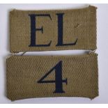 WW2 Home Guard Cloth District Formation Sign