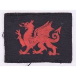 Early 38th (Welsh) Division Cloth Formation Sign