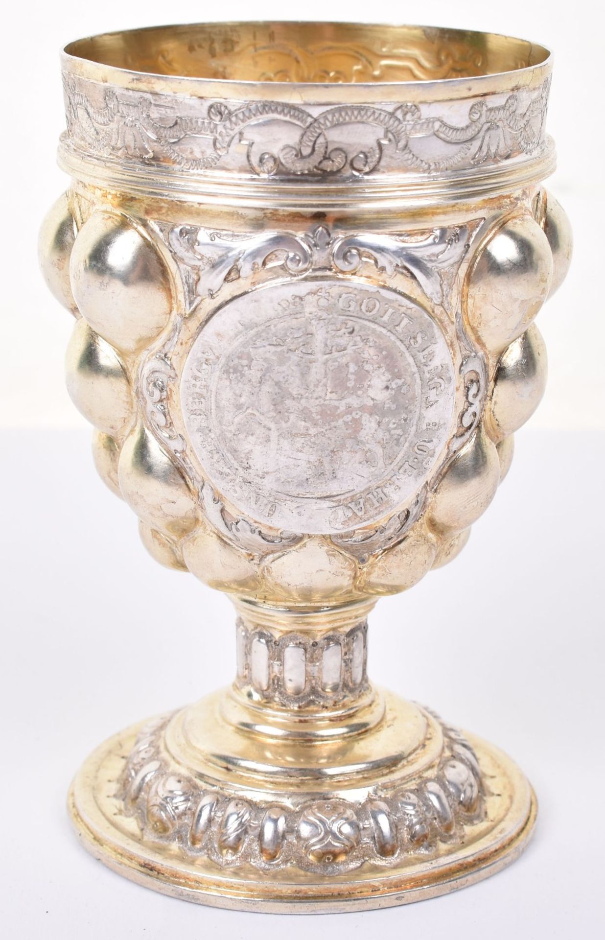 A Continental silver goblet