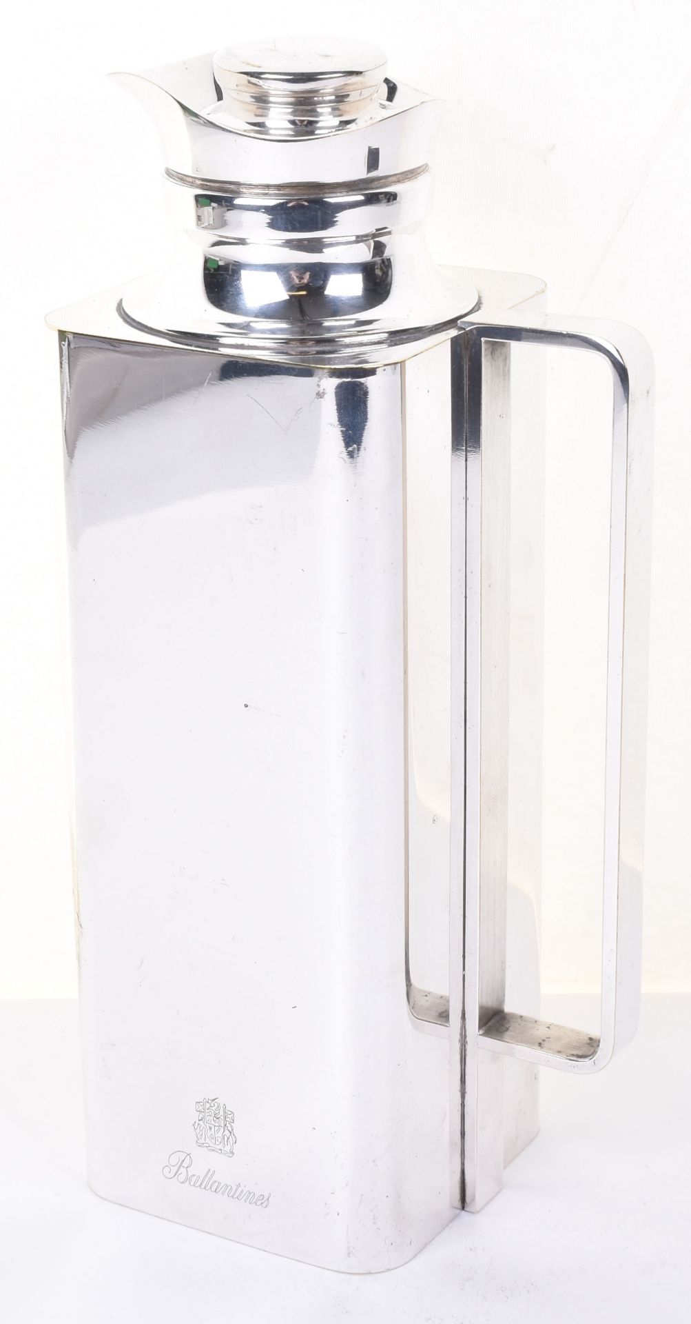 A 20th century silver plated thermos flask engraved Ballantines, 18.5cmH - Image 3 of 5