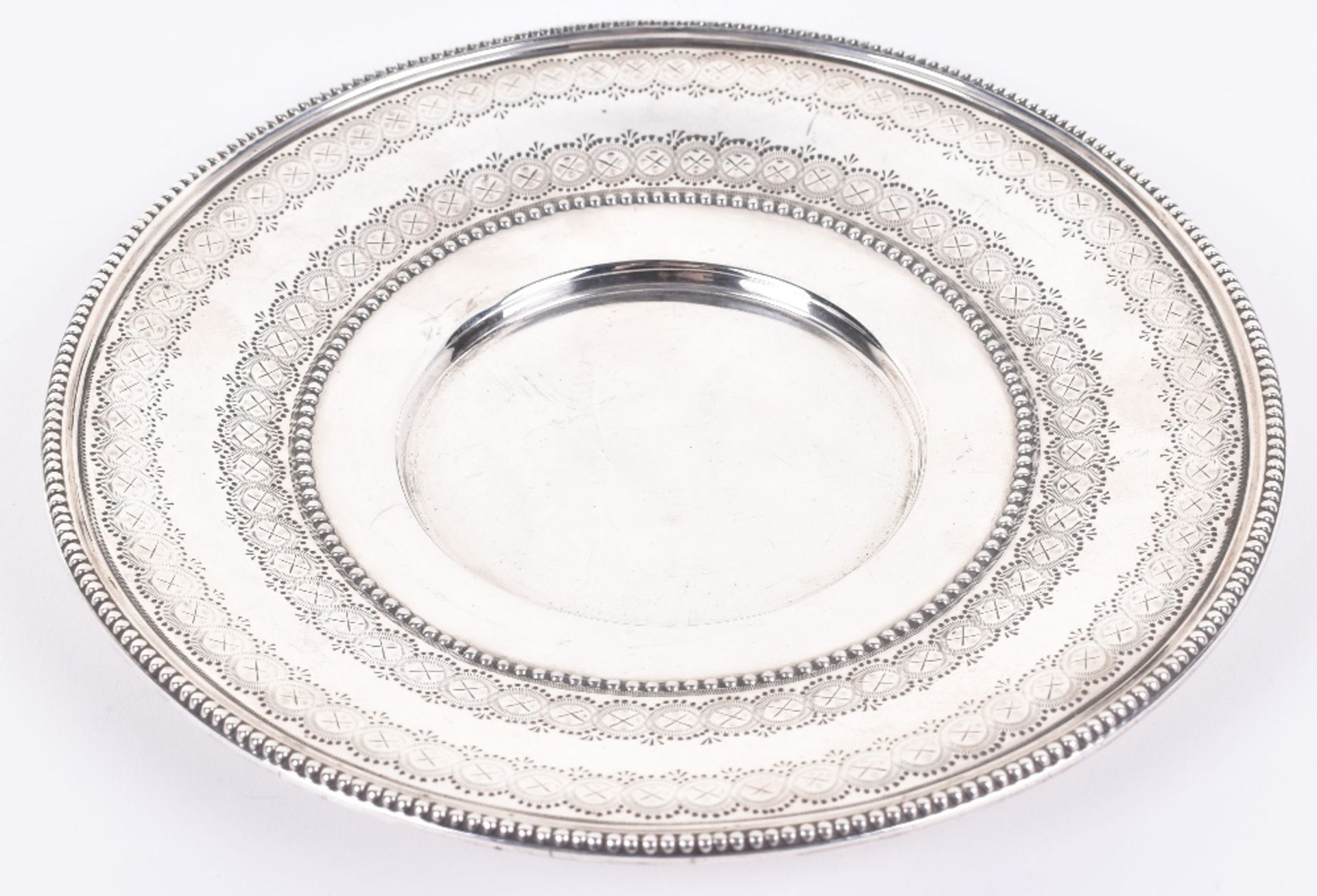 A Victorian silver and glass butter dish or sweet pot and plate, 1880, by Joseph Bradbury and John H - Image 3 of 8