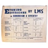 An Evening Excursions by LMS railway plan