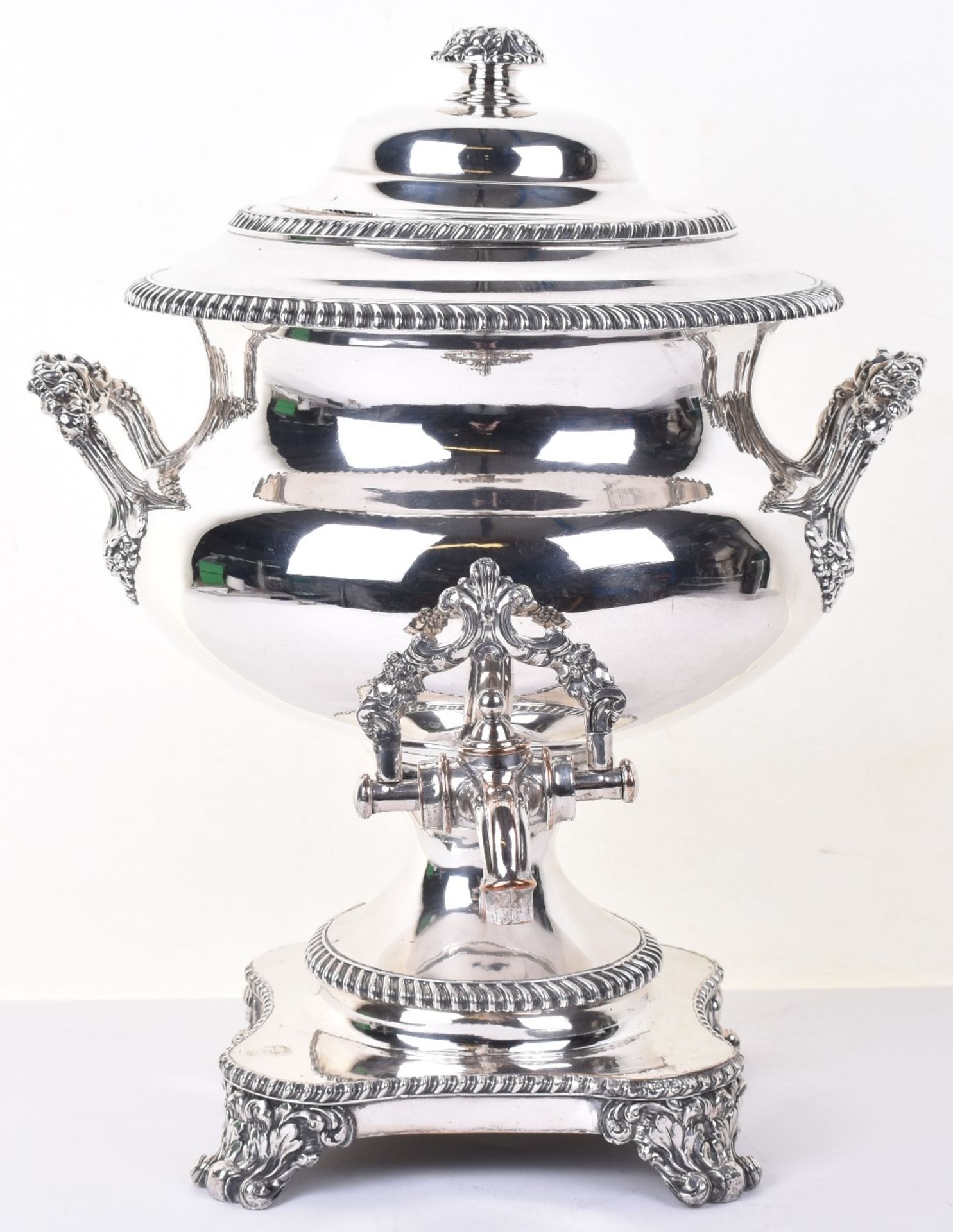 An early 19th century Old Sheffield silver plate tea urn, circa 1815