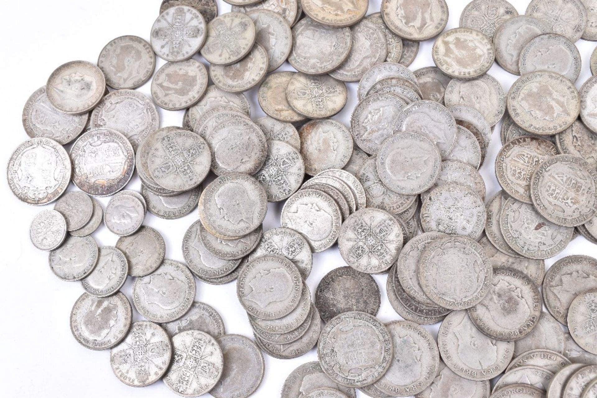 A large quantity of mainly 1920-1946 British coins, including Half Crowns, Florins, Shillings - Image 2 of 3