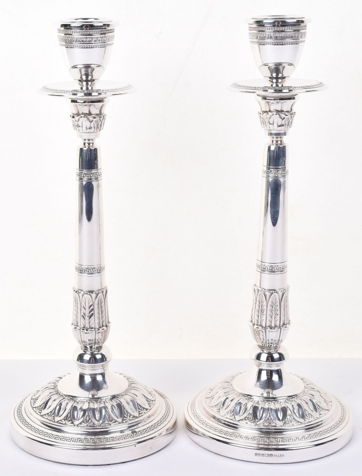 A pair of 20th century silver candlesticks, Birmingham 1998 - Image 2 of 5