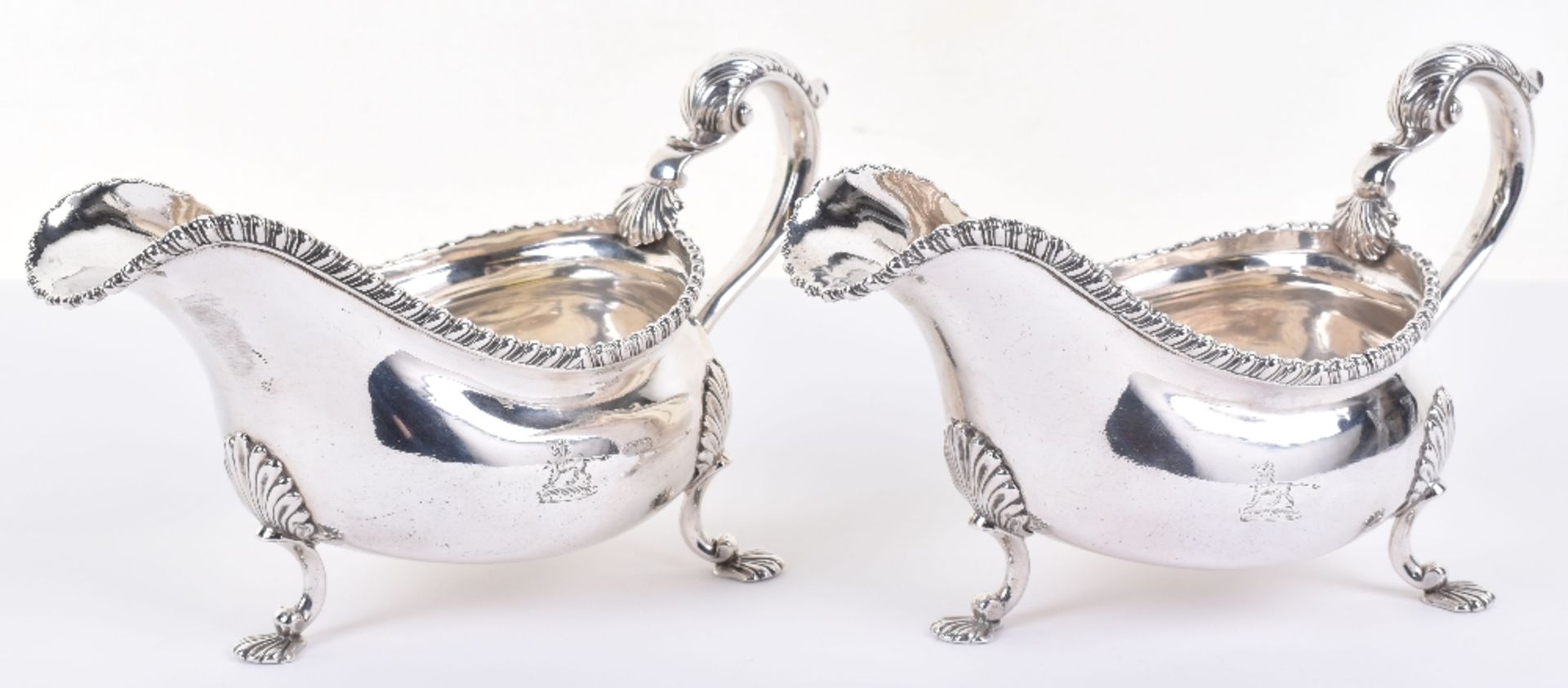 A good pair of early George III silver sauce boats, 1763, by Alexander Johnston