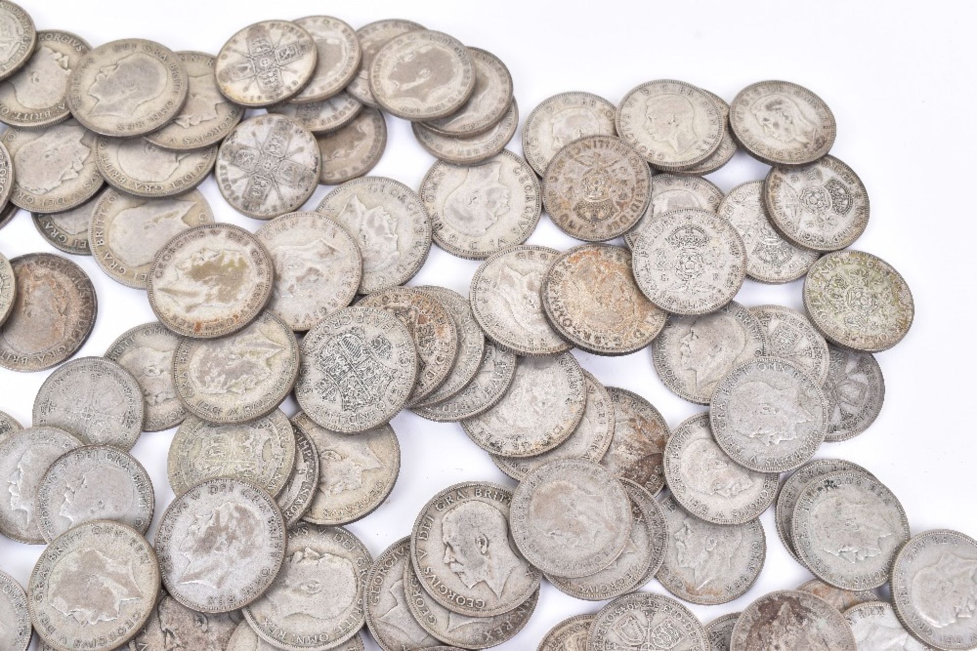 A large quantity of mainly 1920-1946 British coins, including Half Crowns, Florins, Shillings - Image 3 of 3