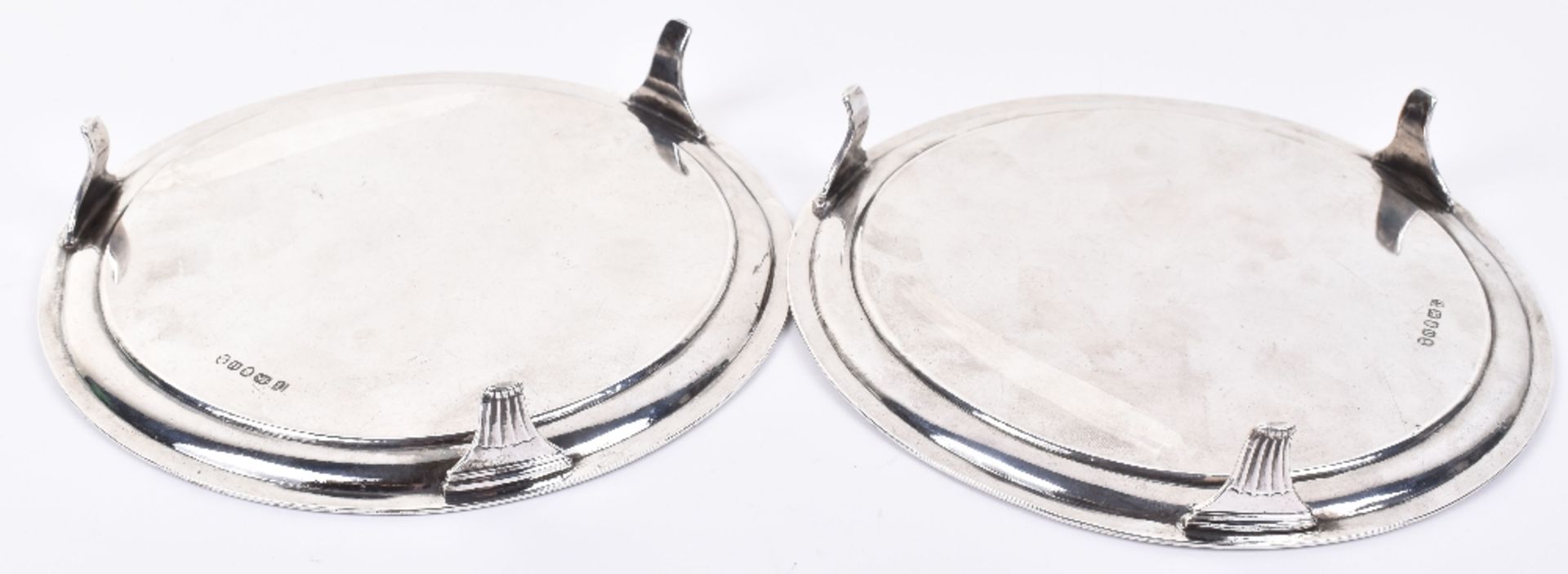 A pair of George III silver salvers, by Peter & Anne Bateman 1795 - Image 4 of 5