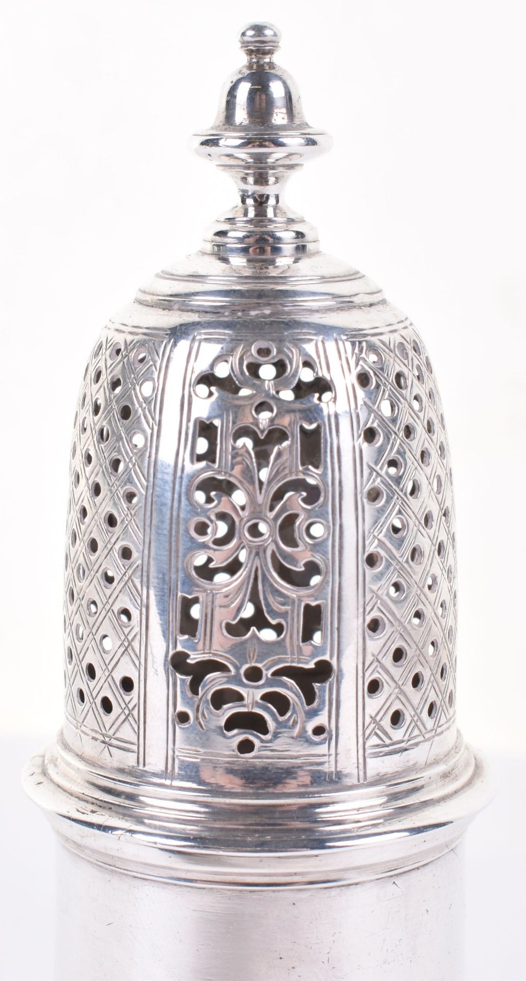 A George II silver sugar caster, 1736, by Samuel Wood, 18cm - Image 3 of 6