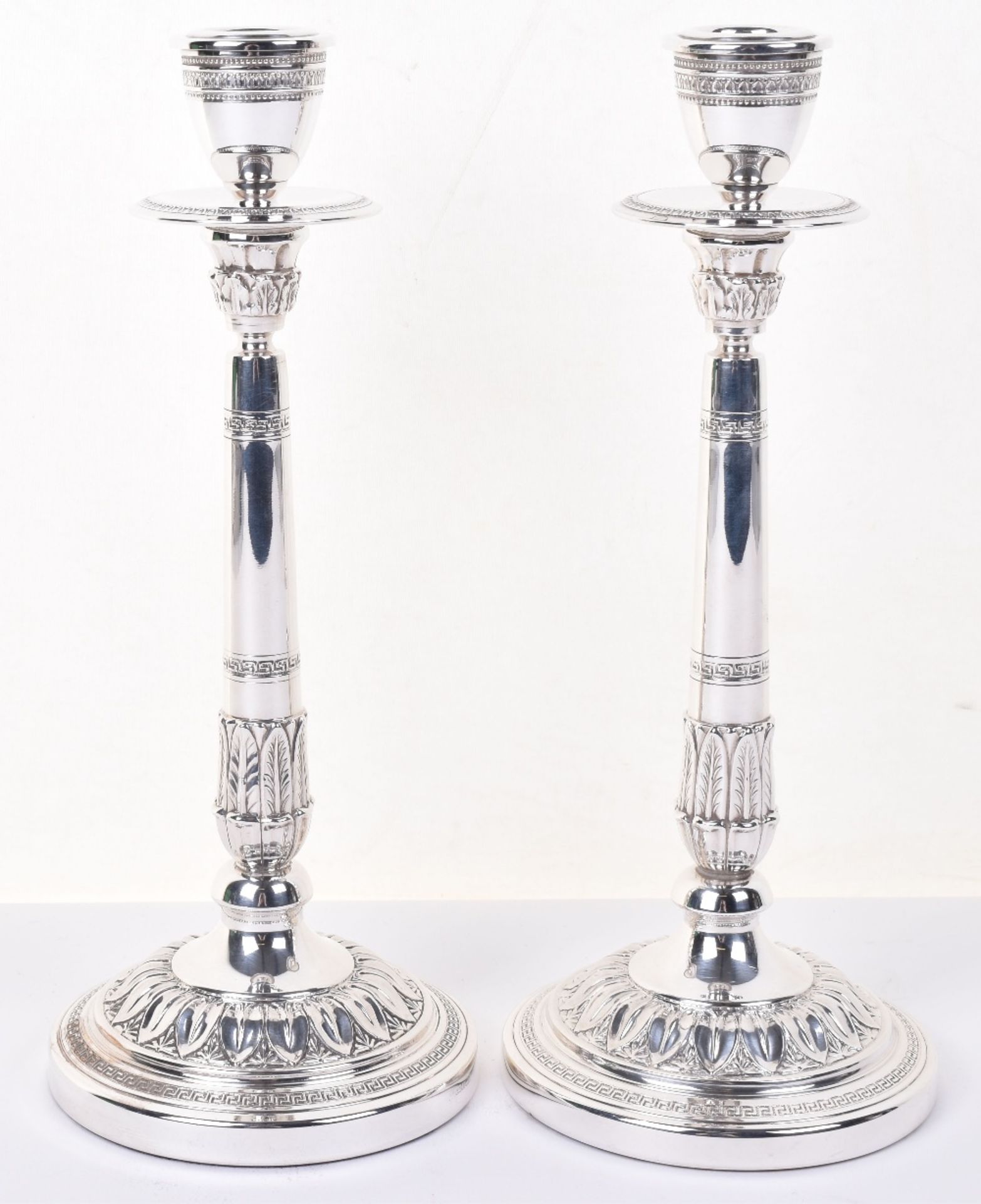 A pair of 20th century silver candlesticks, Birmingham 1998