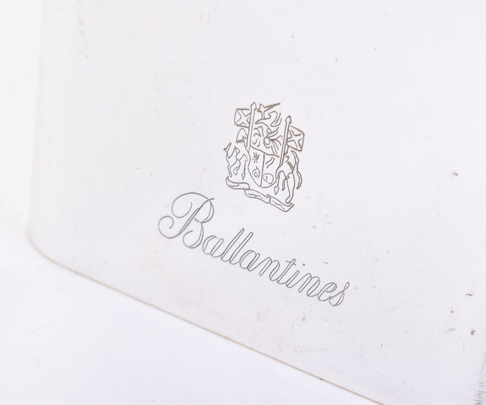 A 20th century silver plated thermos flask engraved Ballantines, 18.5cmH - Image 4 of 5