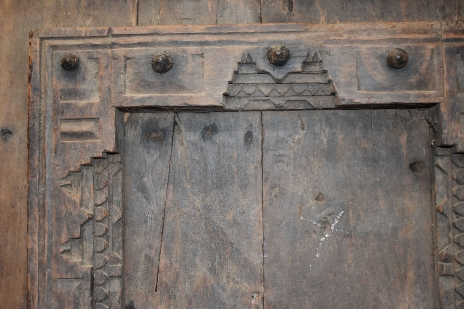 A pair of impressive 18th century teak and iron doors, possibly Spanish Colonial - Image 3 of 10