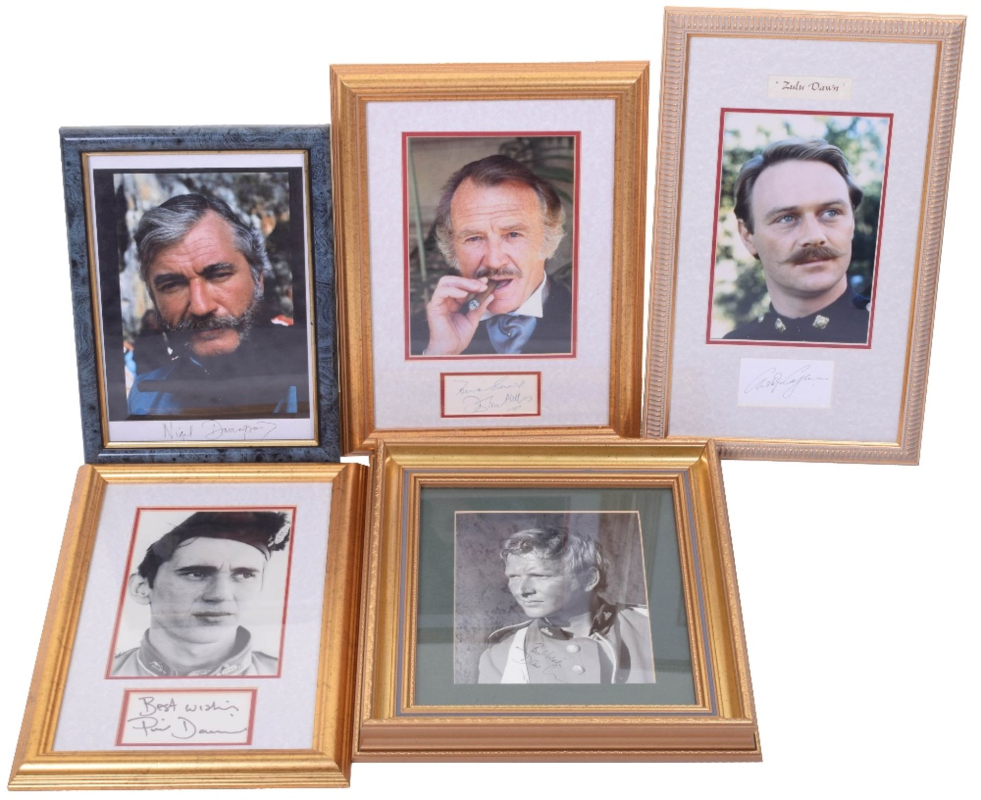 Grouping of Framed Autographs of Actors from Zulu Dawn (1979)