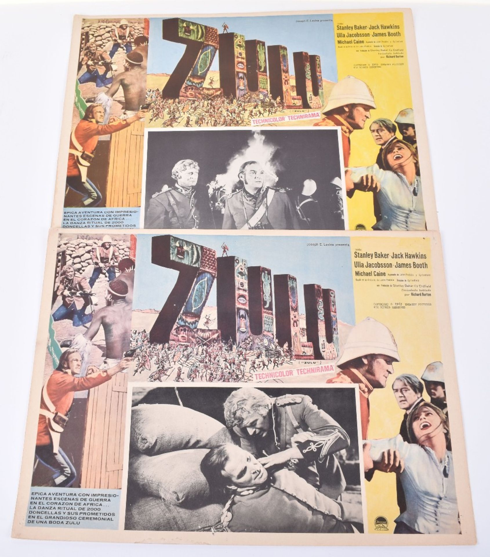 6x Zulu Motion Picture (1964) Lobby Cards - Image 3 of 4