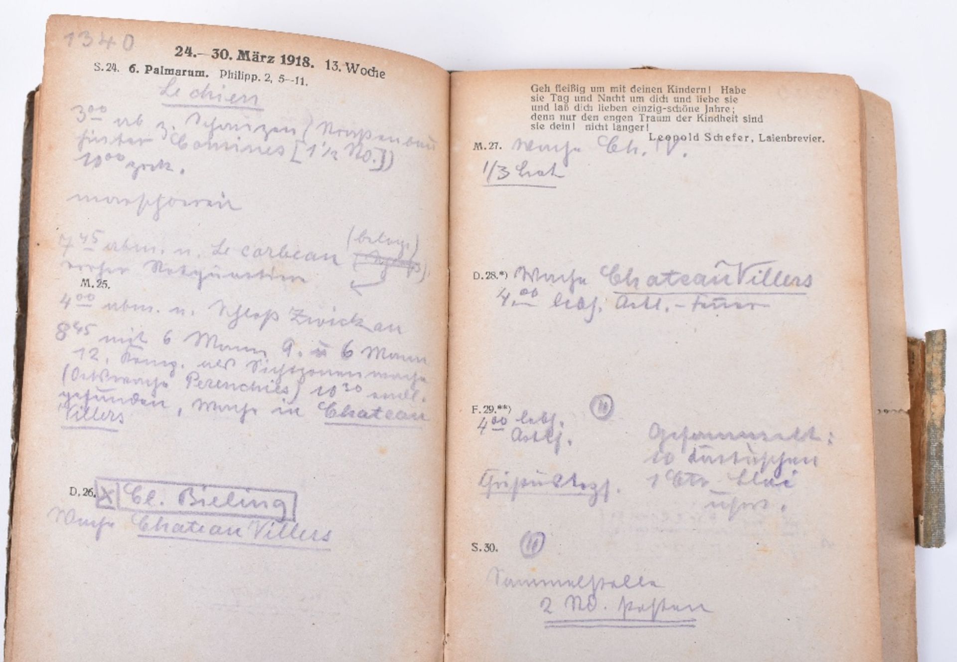 Original German Soldier's Diary / Journal 1918 - Image 6 of 6
