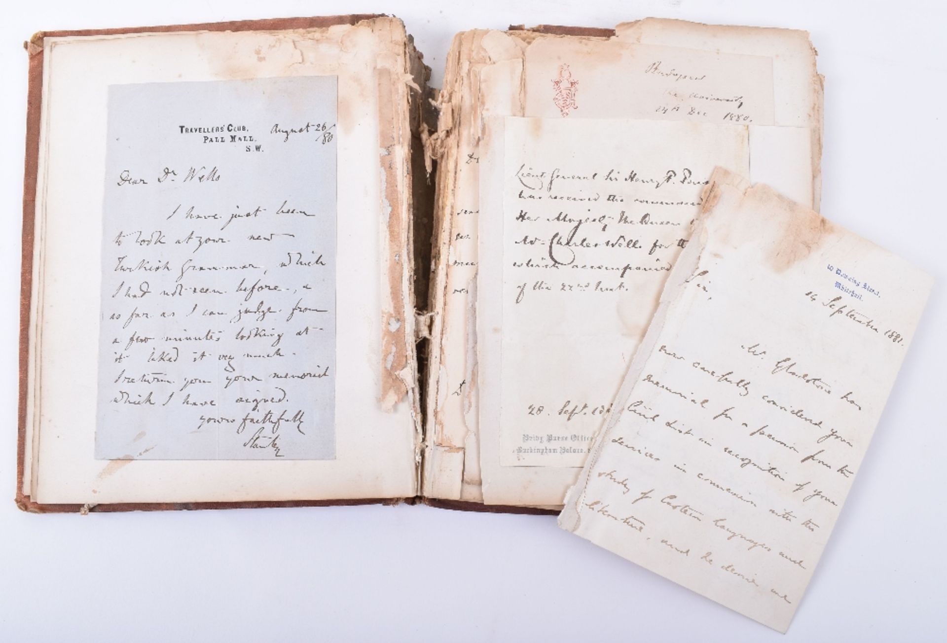 Letter book Relating to Dr Charles Wells from the 1860's to the late 1880's. Dr Wells was a Recognis - Image 4 of 8