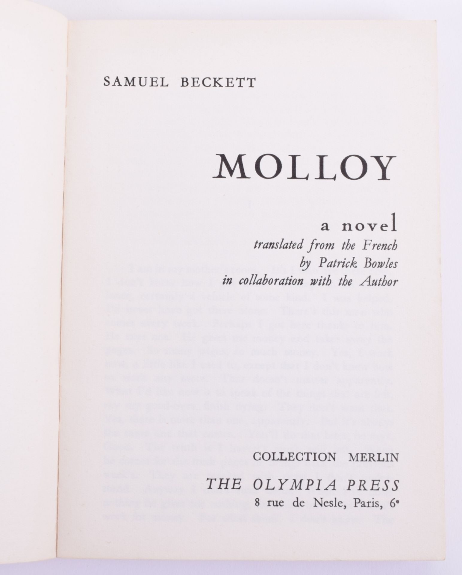 Molloy by Samuel Becket, - Image 2 of 2