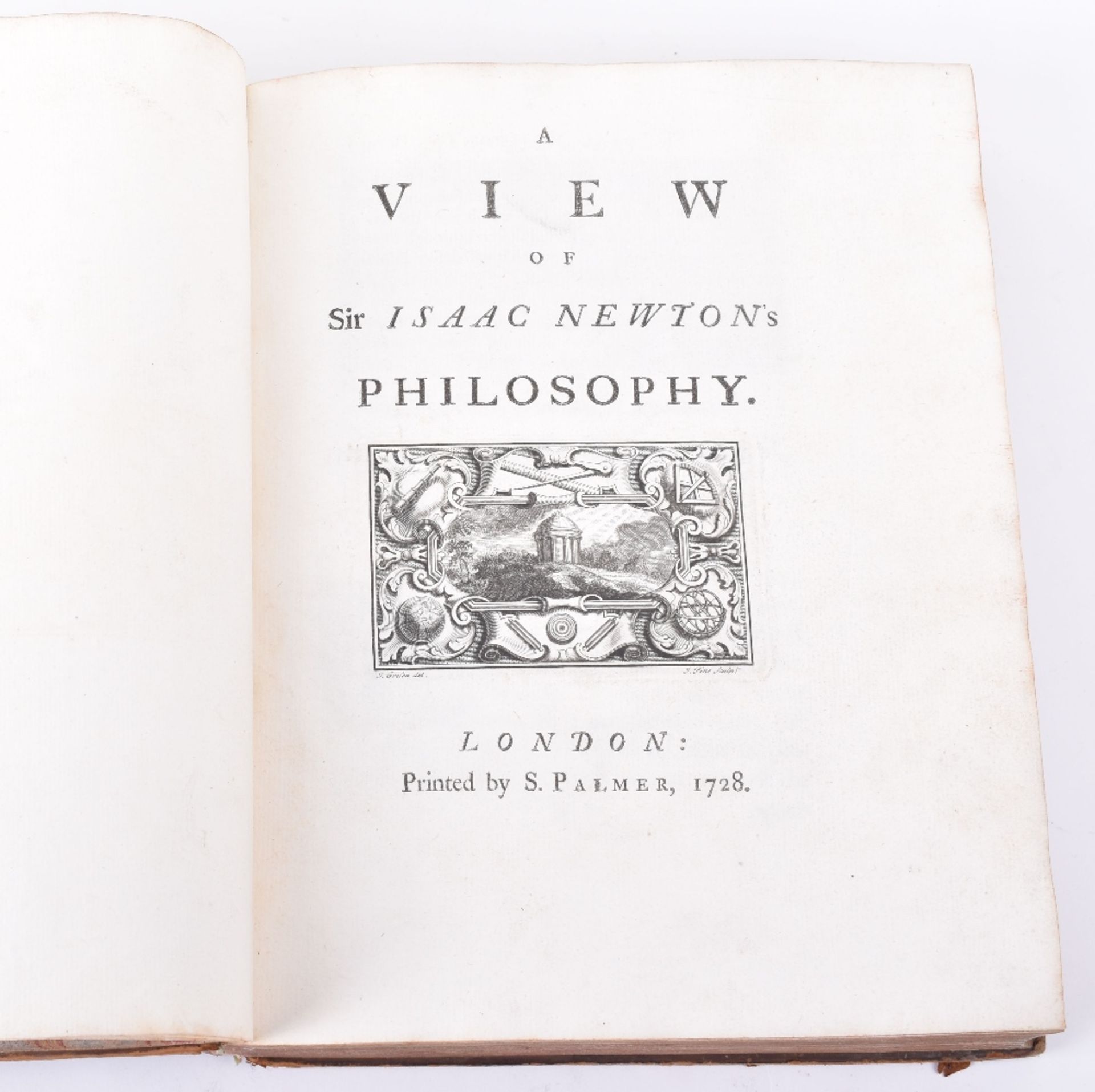 A View of Sir Isaac Newton's Philosophy by Henry Pemberton. 1st Edition 1728, Printed by S.Palmer, L