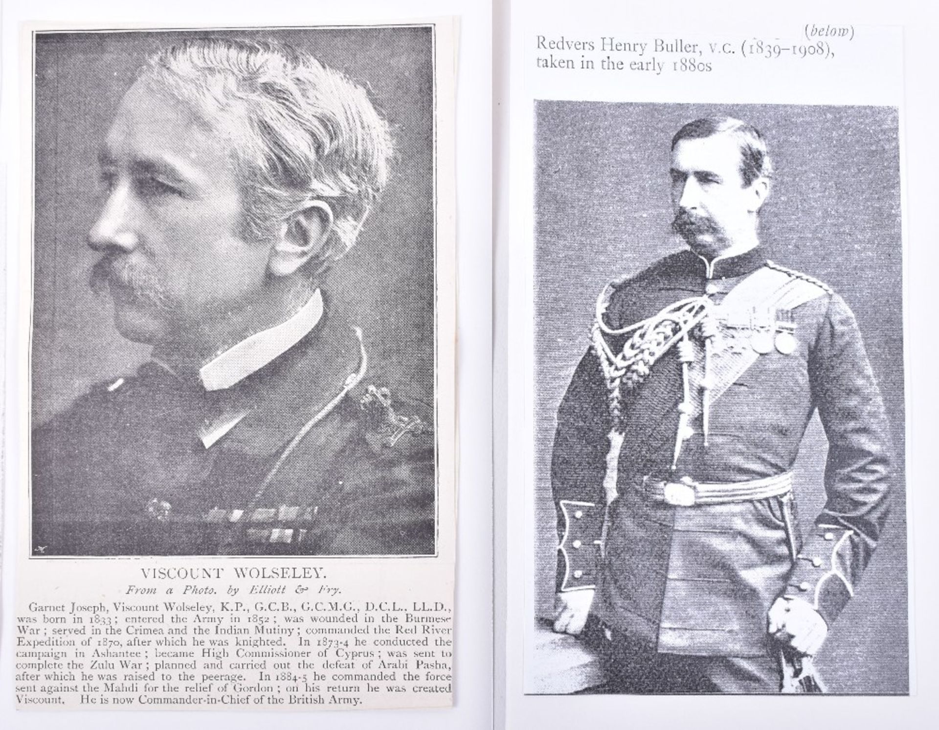 General Sir Redvers Buller VC (1839-1908) & Field Marshal Viscount Garnet Wolsely VC (1833-1913) - Image 5 of 5