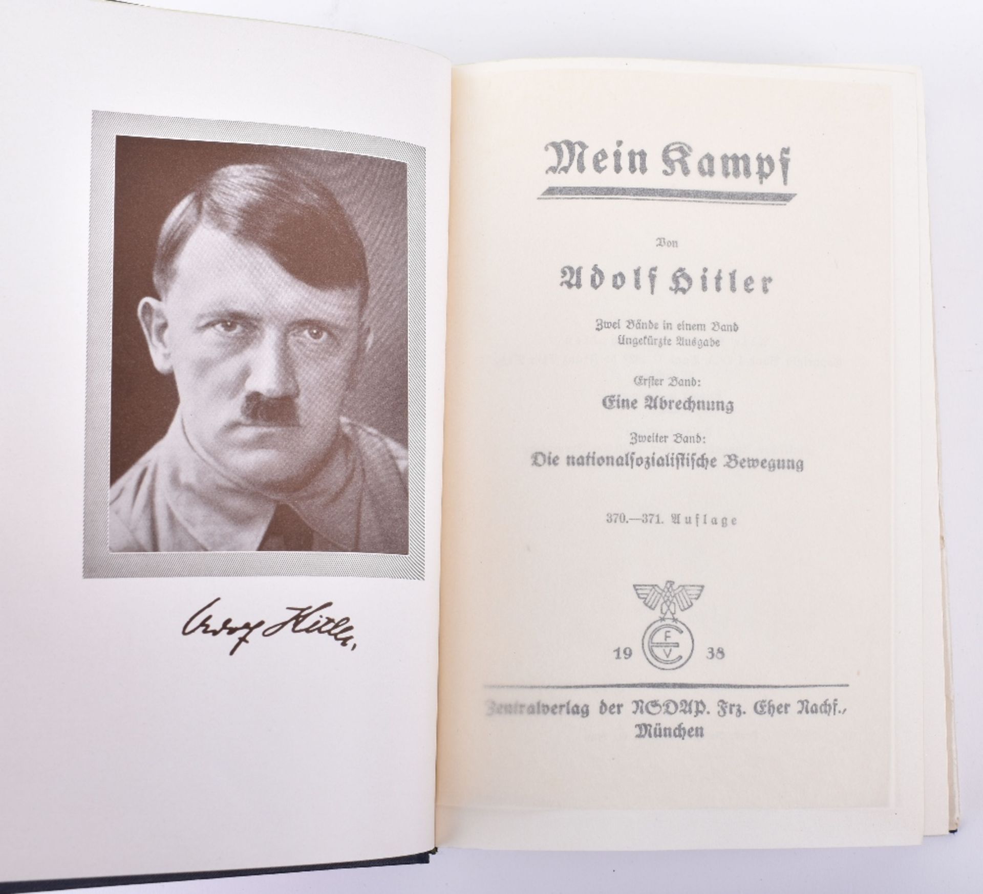 Mein Kampf Adolf Hitler 1938 German Edition - Image 3 of 5