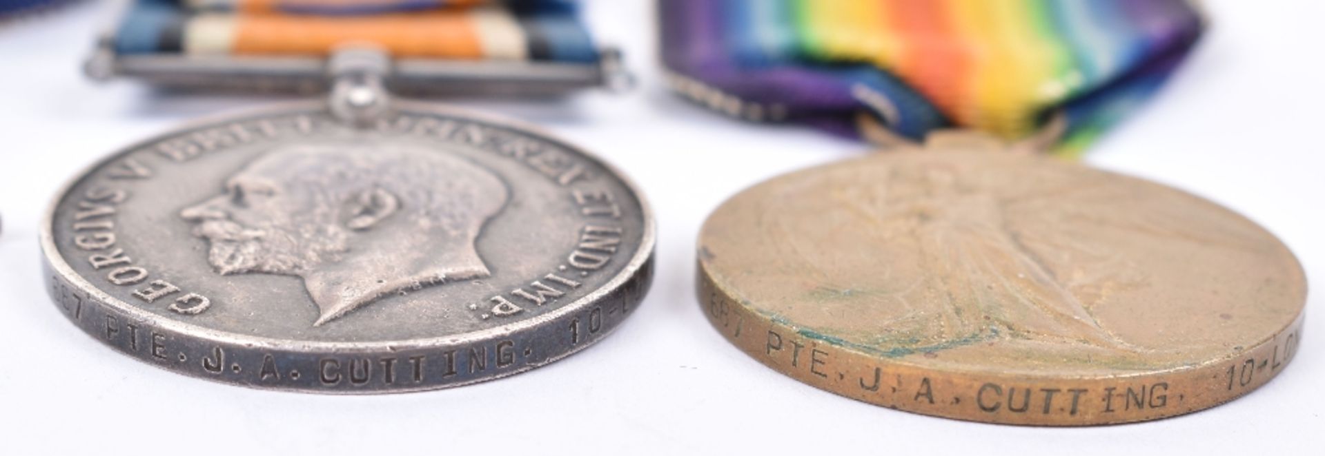 WW1 1914-15 Star Medal Trio & Territorial Efficiency Medal 10th London Regiment and Rifle Brigade - Image 3 of 4