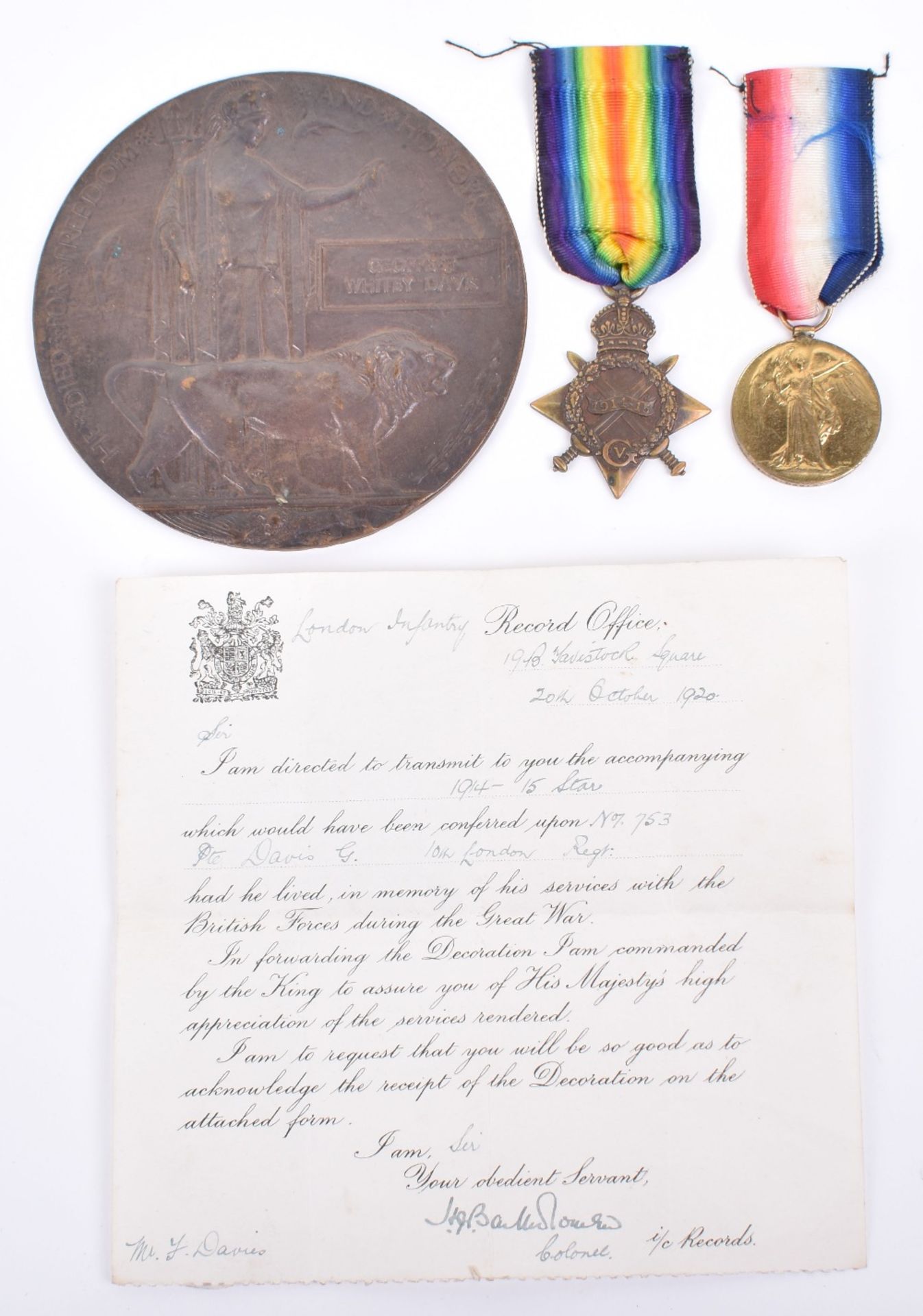 Great War Gallipoli, Assault on Kiretch Tepe Sirt, Killed in Action Medal Group, 1st Battalion 10th