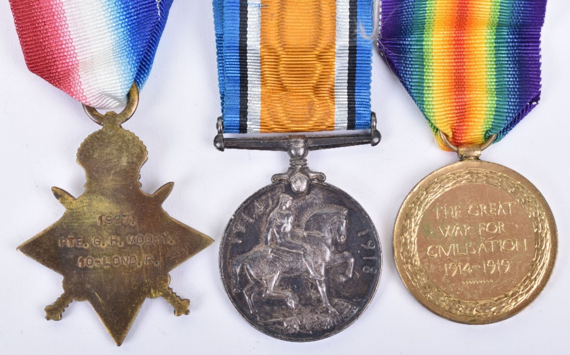 1914-15 Star Medal Trio 10th London Regiment - Image 3 of 3