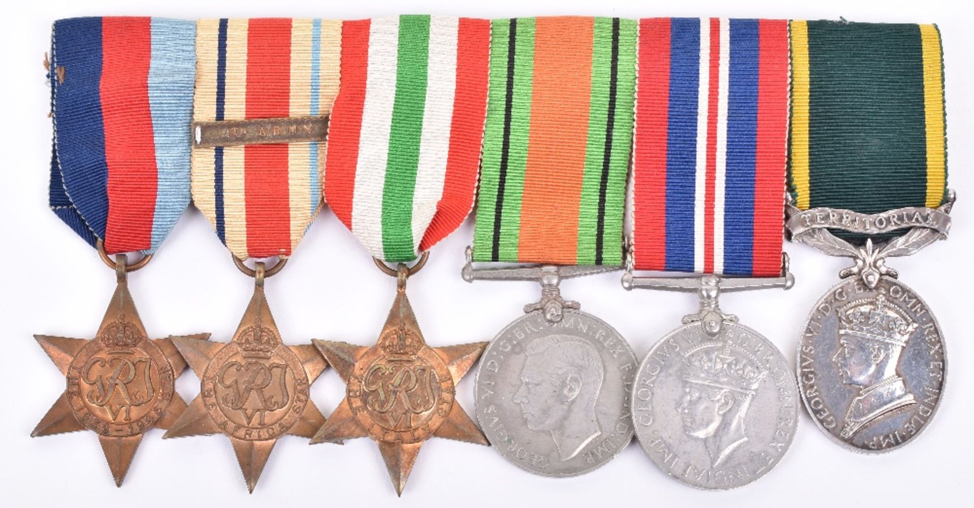 WW2 Campaign and Territorial Efficiency Medal Group of Six Royal Fusiliers