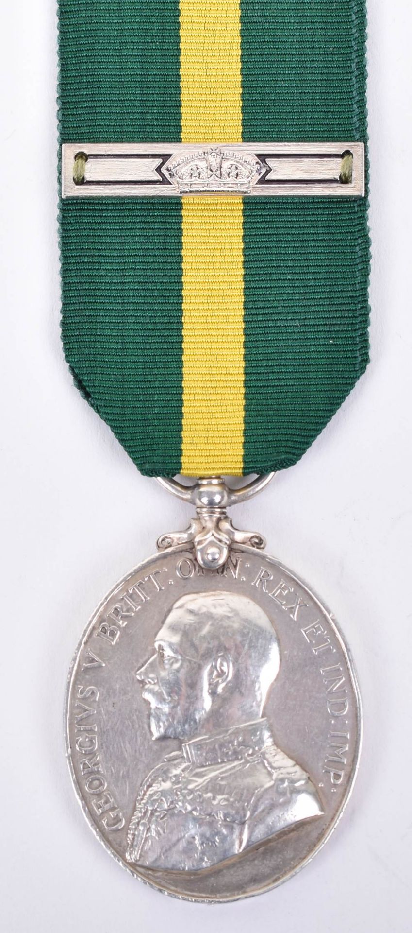 Rare George V Territorial Force Efficiency Medal with Bar 9th London Regiment