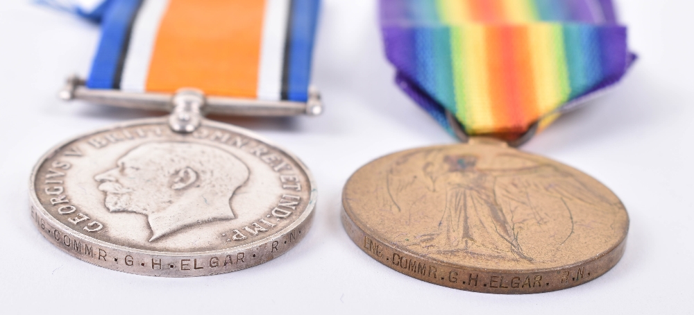 Great War Medal Pair Engineer Commander Royal Navy - Image 2 of 3