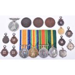 Scarce WW1 and Territorial Medal Group of Four Royal Navy and 10th London Regiment