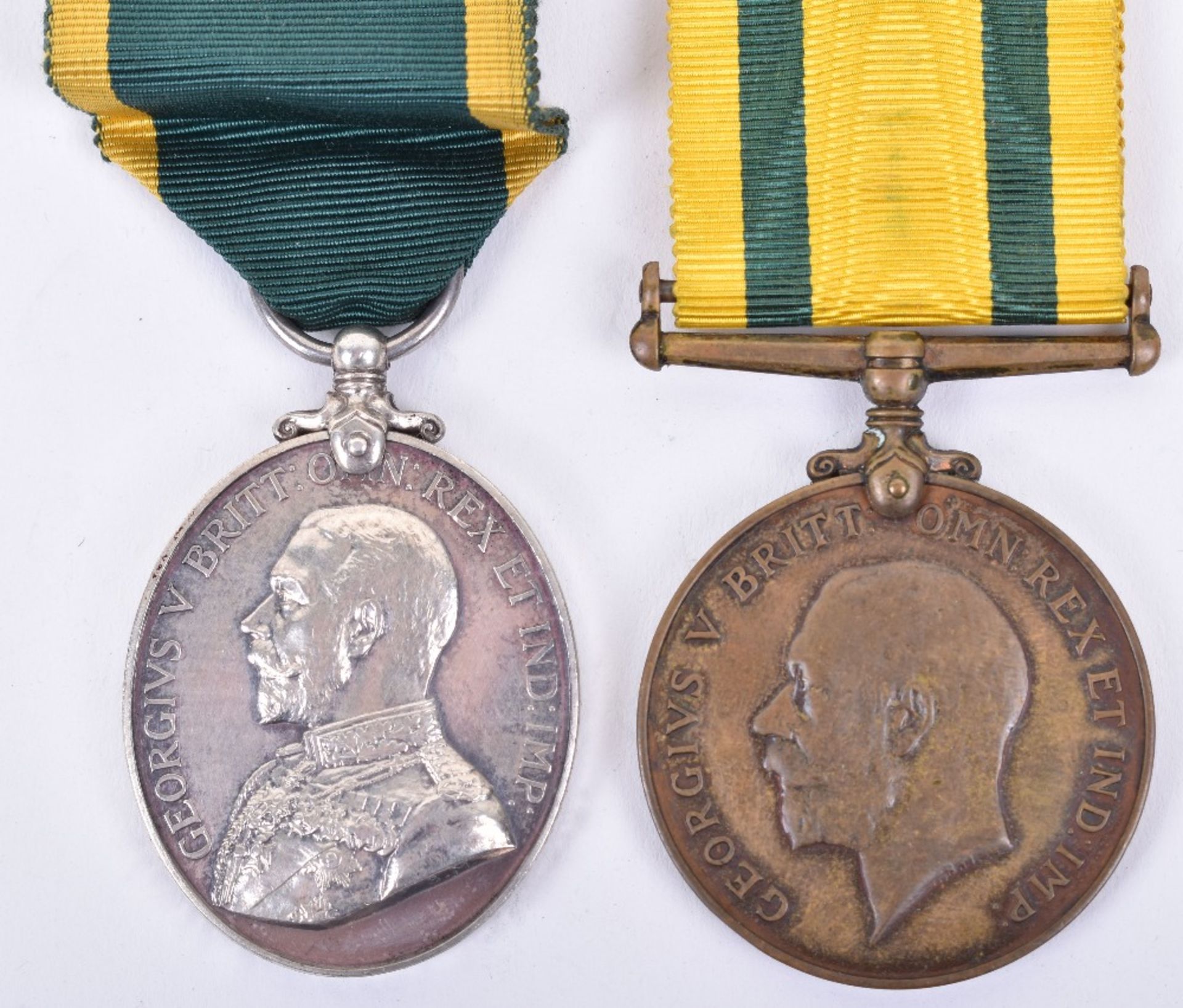 WW1 Territorial Force War Medal Pair 10th London Regiment