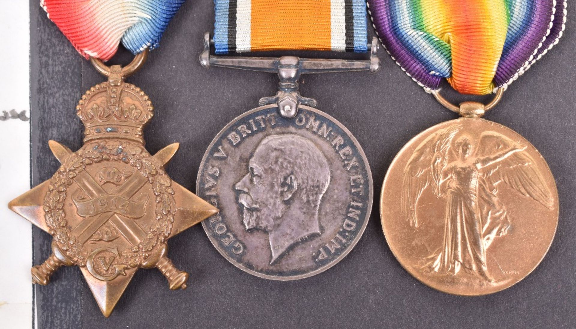 1914 “Mons” Star and Bar Medal Trio 1st Battalion Wiltshire Regiment - Image 2 of 4