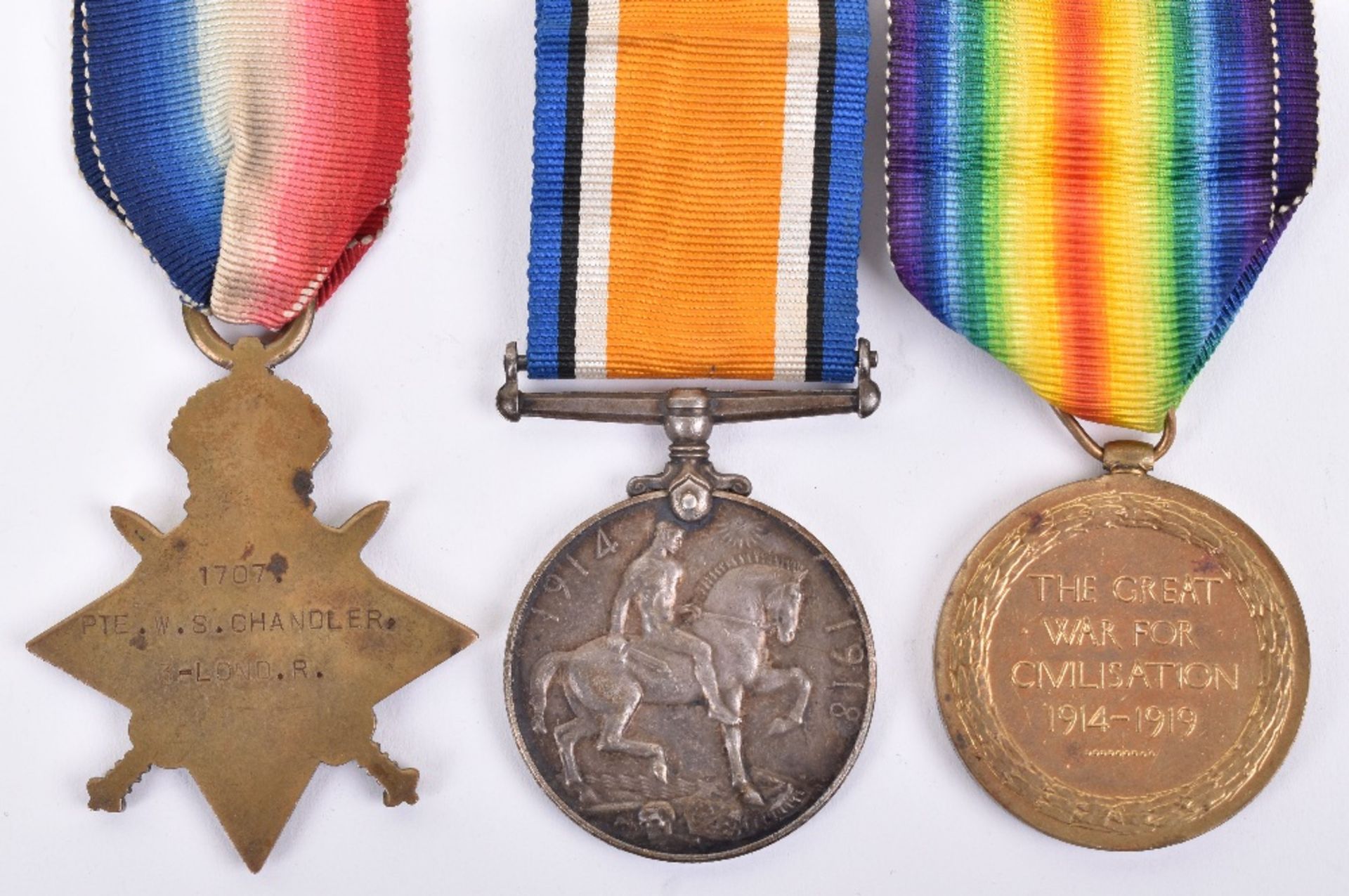 1914-15 Star Medal Trio 3rd London Regiment, - Image 3 of 3