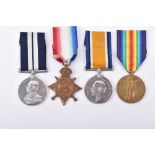 WW1 Royal Navy Distinguished Service Medal (D.S.M) Group of Four, the DSM Awarded for Service with t