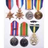 British Officers WW1 and WW2 Medal Group of Seven, Late 10th London Regiment and Royal Army Ordnance