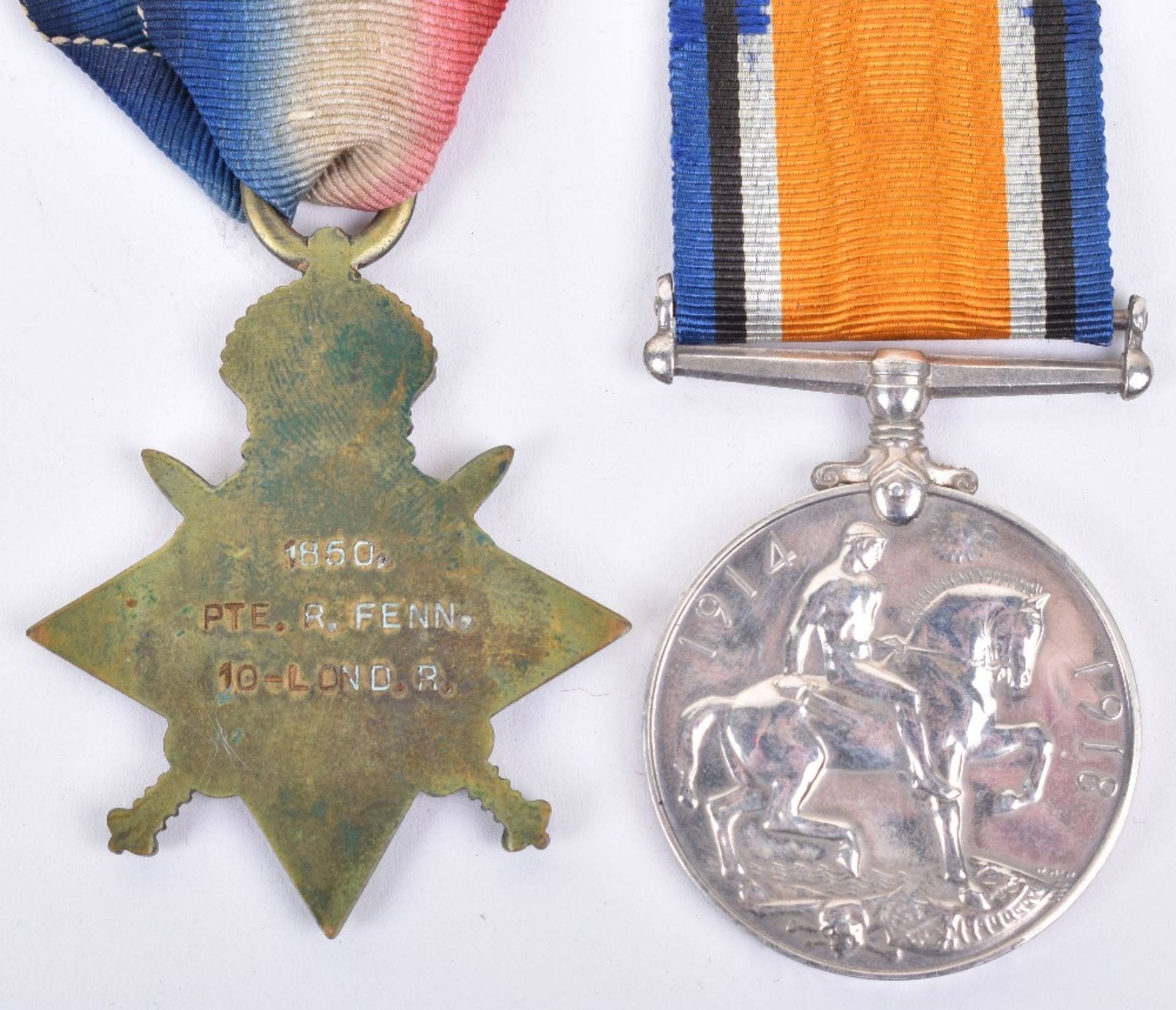 2x Great War Medals of 10th London Regiment Interest - Image 3 of 3