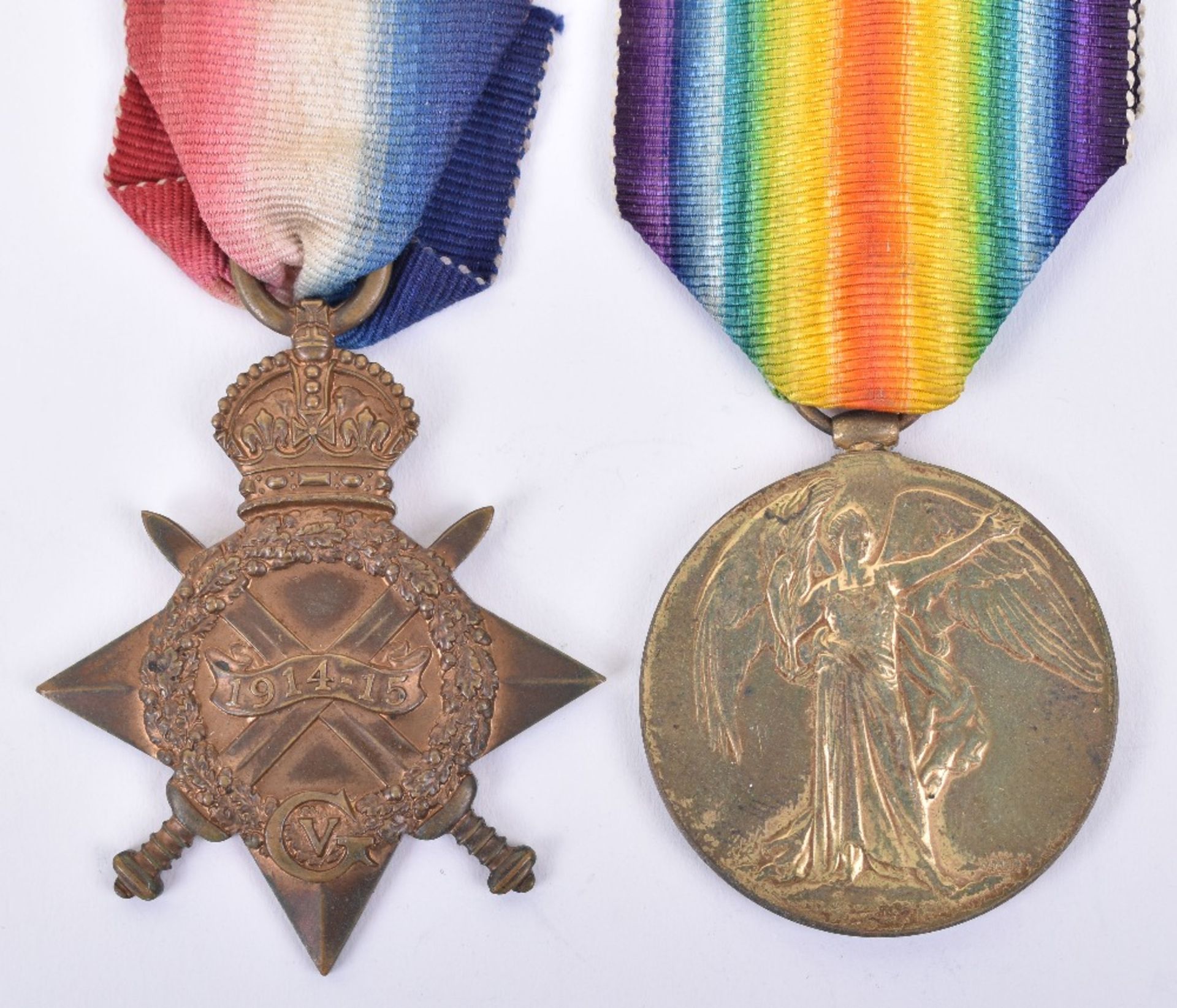 Great War Casualty Medal Pair of 2nd Lieutenant 1/12th Battalion London Regiment, late 1/10th London