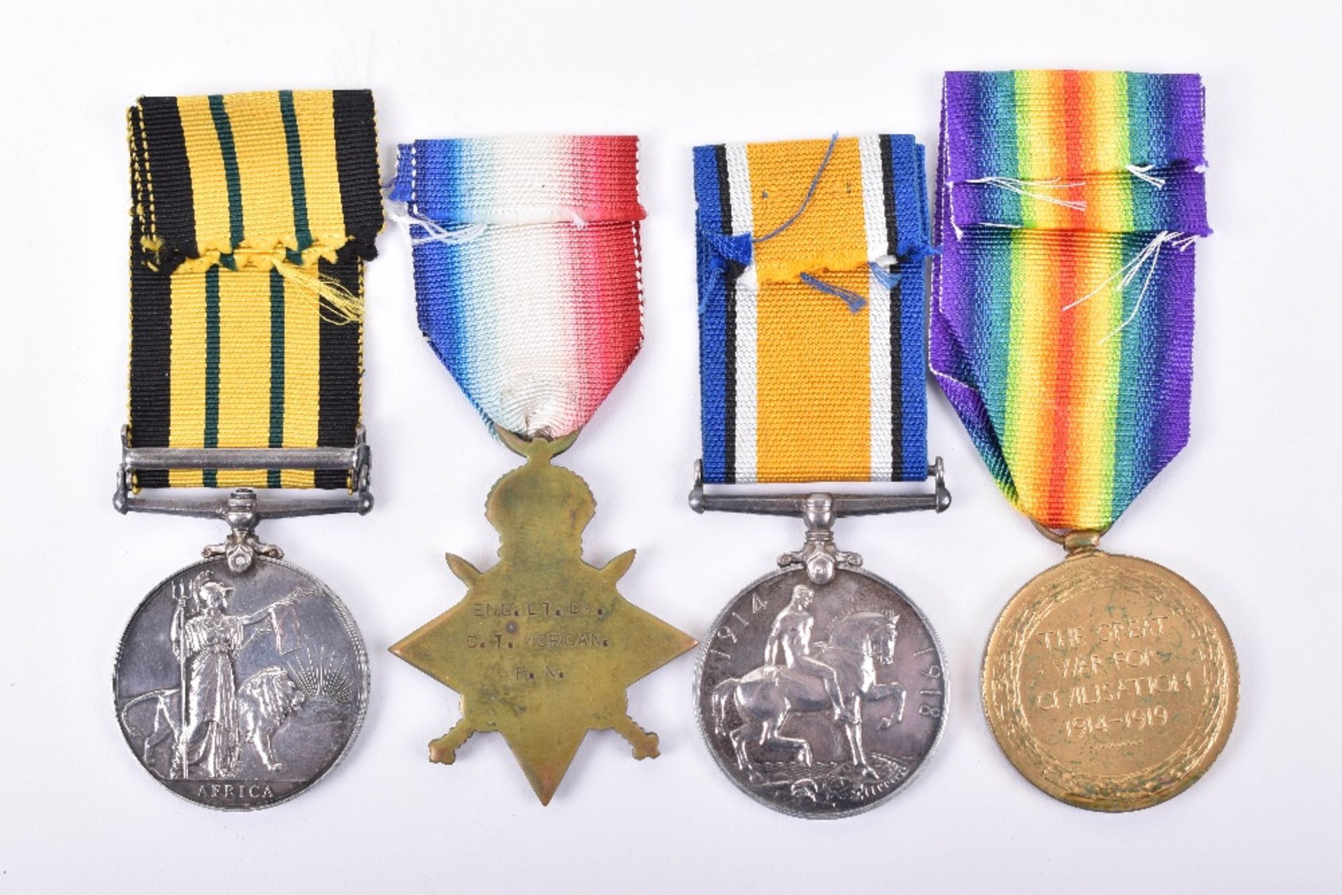 Royal Navy Africa General Service and WW1 Campaign Group of Four - Image 4 of 4