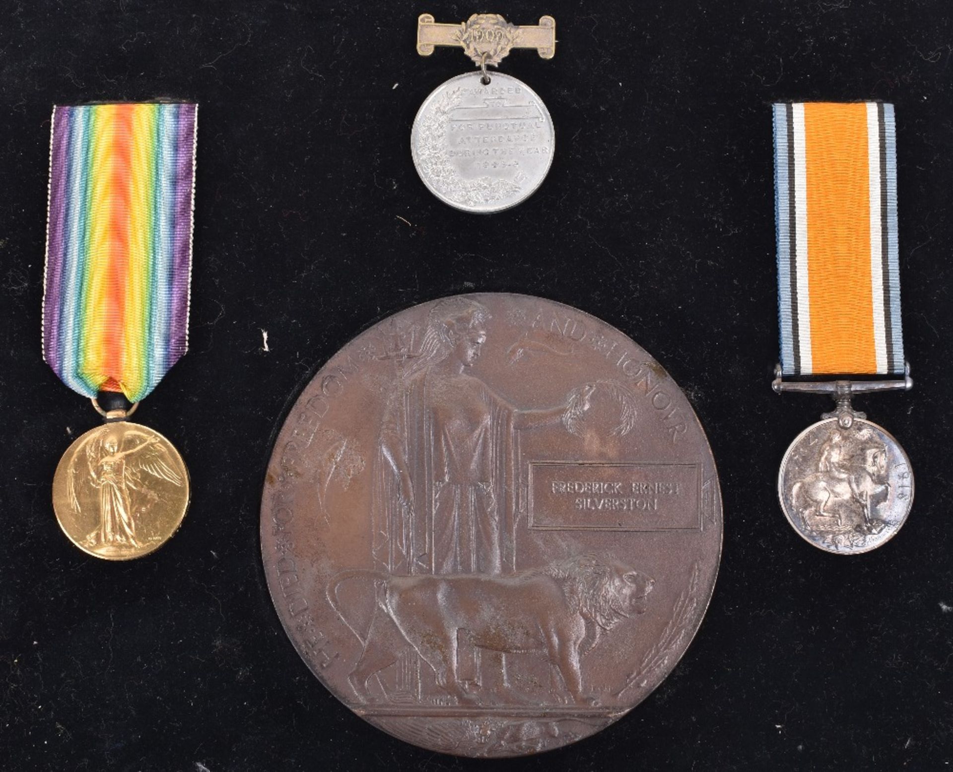 WW1 Killed in Action Medal Group of Three Rifle Brigade attached 2/10th London Regiment