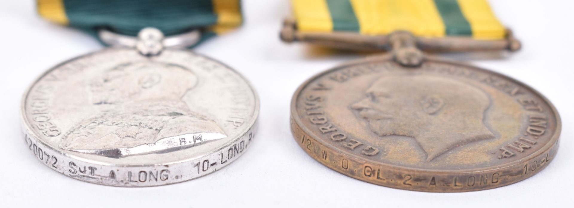 WW1 Territorial Force War Medal Pair 10th London Regiment - Image 2 of 3