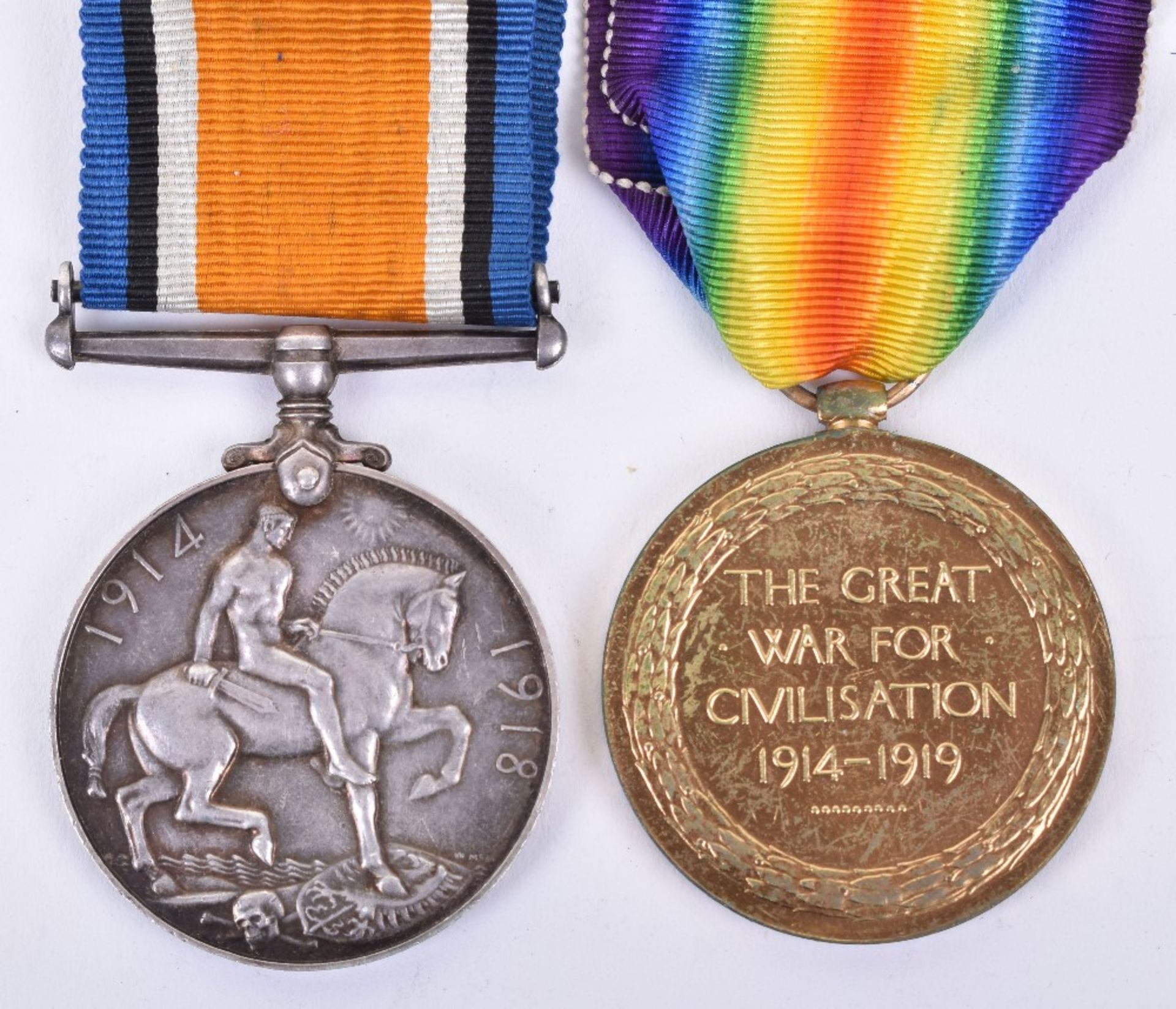 Great War Killed in Action Medal Pair of 2nd Lieutenant 10th London Regiment - Image 2 of 3