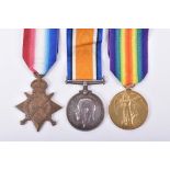 WW1 1914-15 Star Medal Trio of Engineer Lieutenant Commander J R Macey Royal Navy