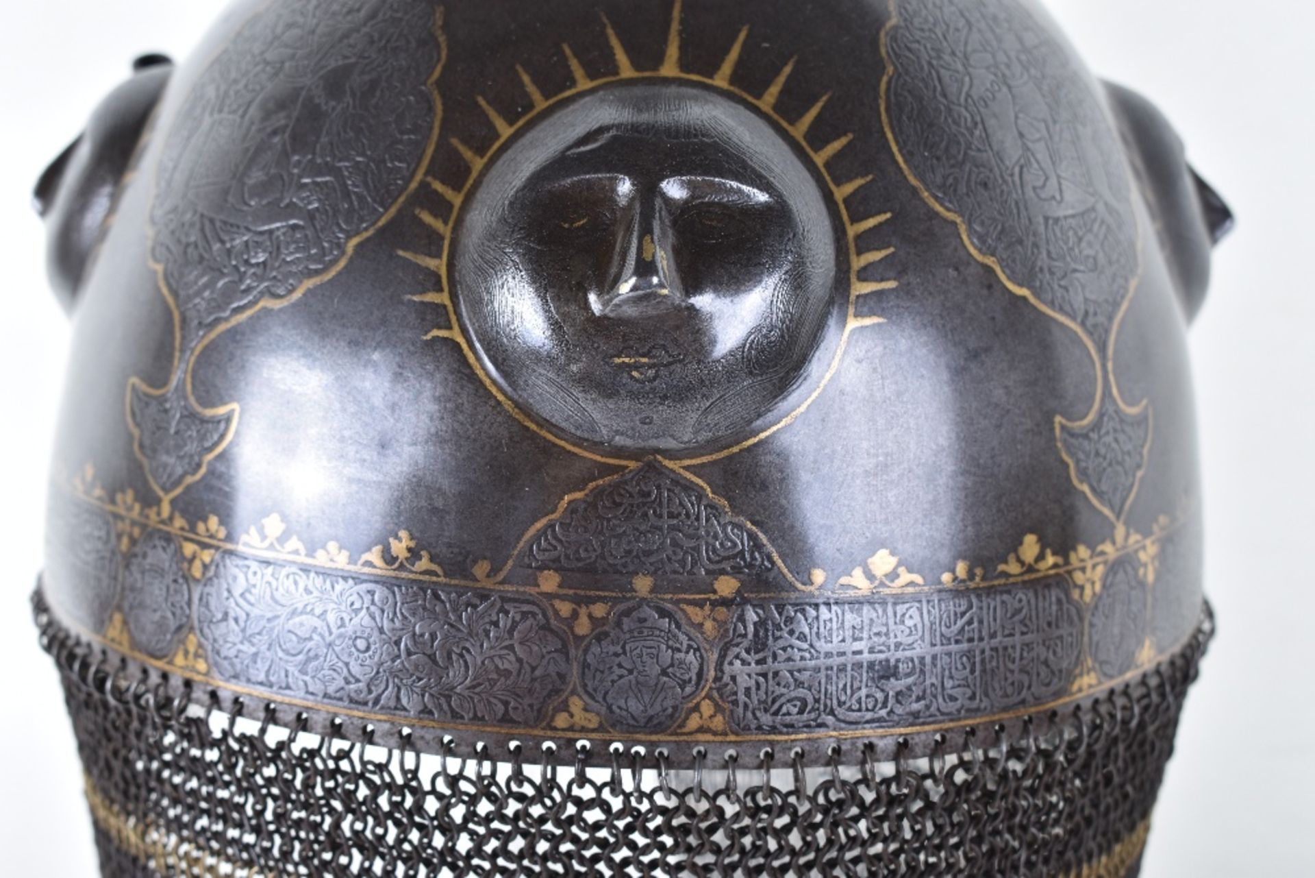 Fine Persian Helmet Khula Khud, Qjar Dynasty - Image 14 of 21