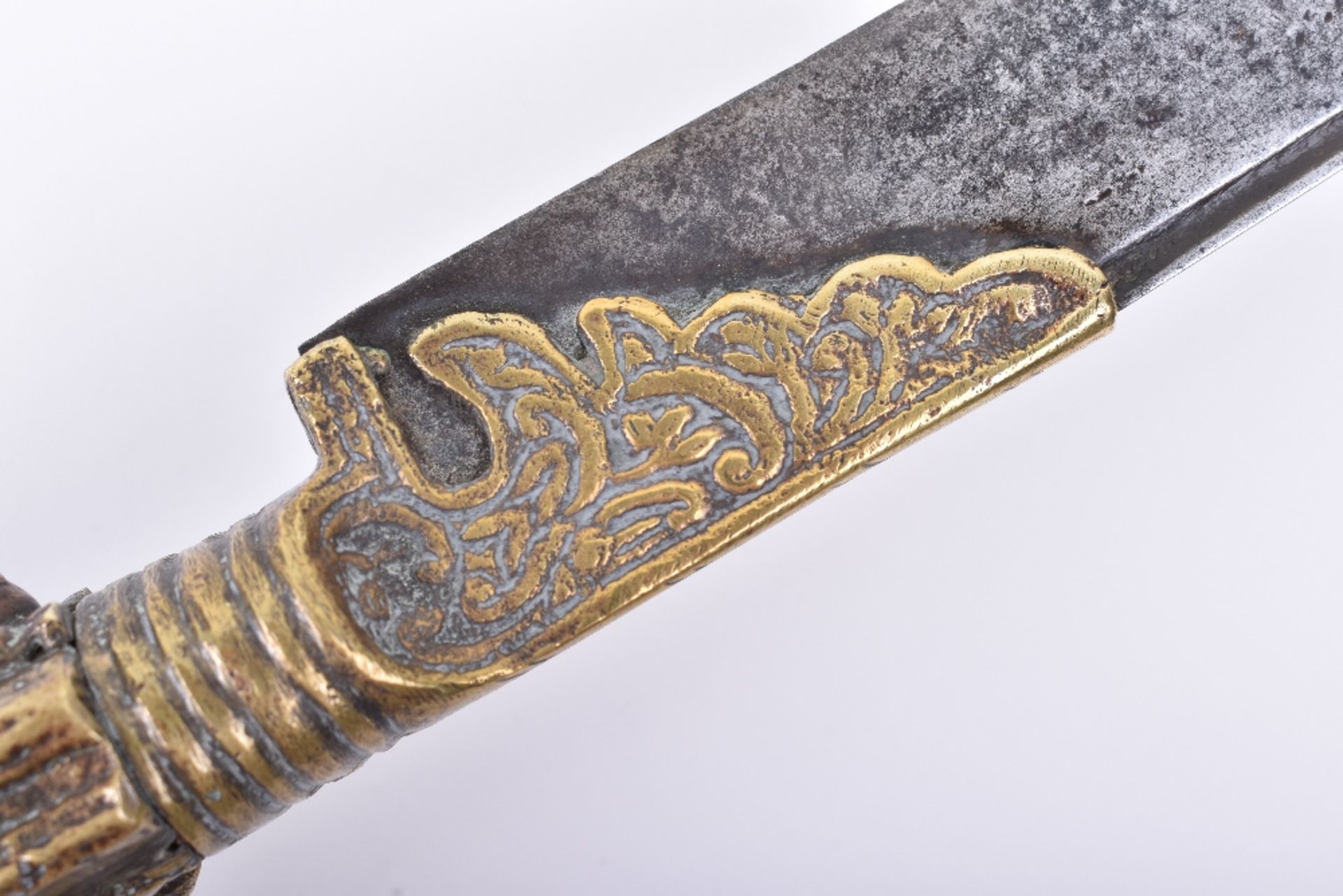 Unusual Turkish Brass Hilt Sword Yataghan - Image 10 of 25