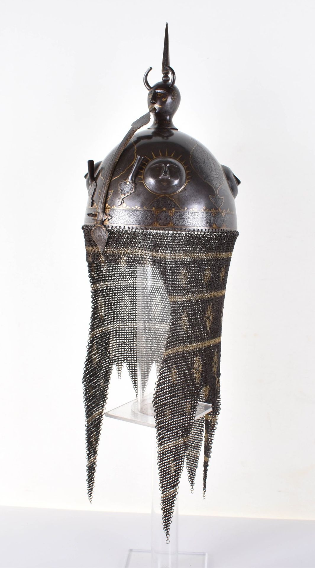 Fine Persian Helmet Khula Khud, Qjar Dynasty - Image 13 of 21